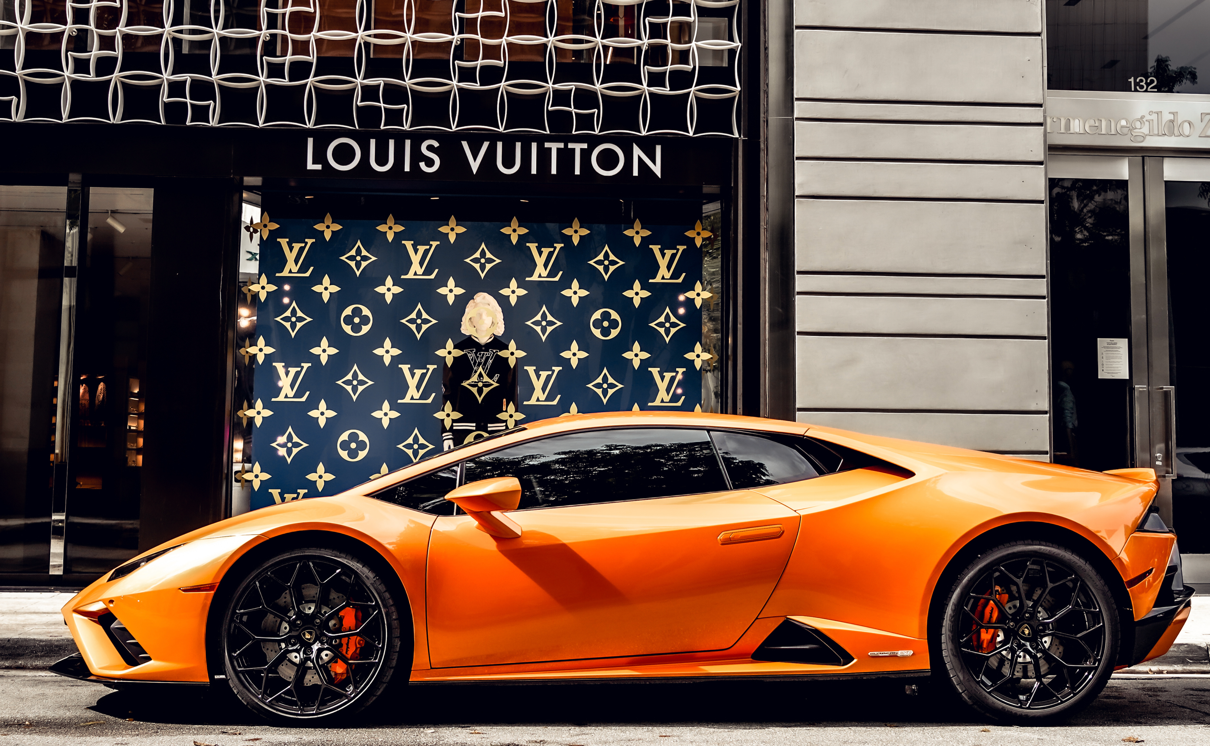 2022 Lamborghini Huracan Evo for Rent—Orange