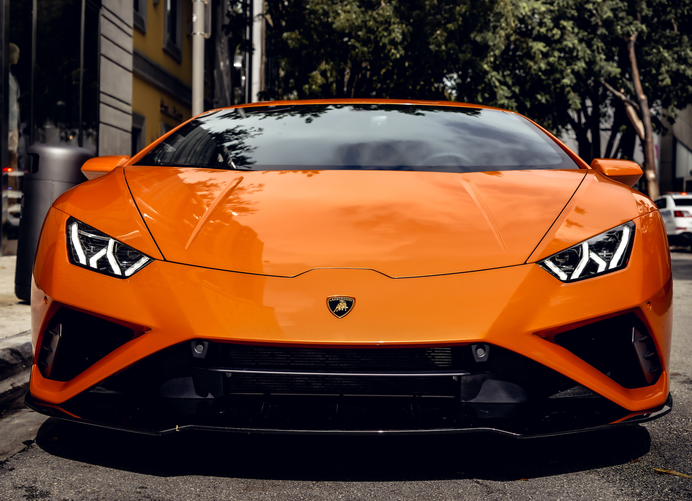 2022 Lamborghini Huracan Evo for Rent—Orange