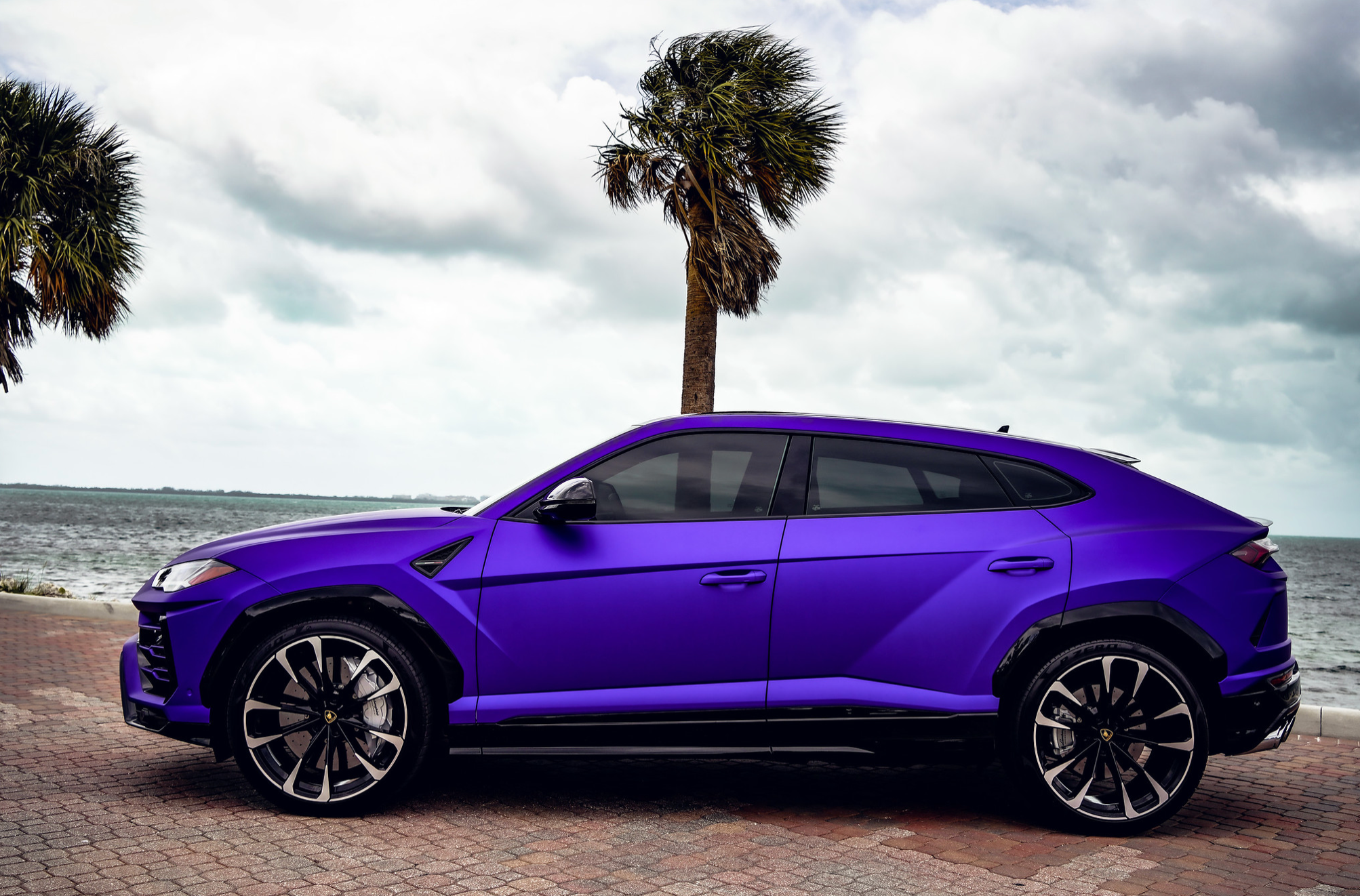 Purple 2022 Lamborghini Urus for Rent in Miami